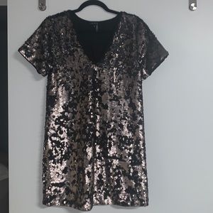 Gold Sequin Dress